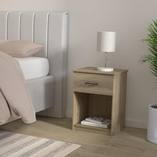 Furinno Tidur Nightstand, 2-Pack, French Oak Grey - color: French Oak Grey, style: 2-Pack Handle