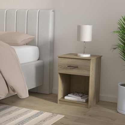 Furinno Tidur Nightstand, 2-Pack, French Oak Grey - color: French Oak Grey, style: 2-Pack Handle