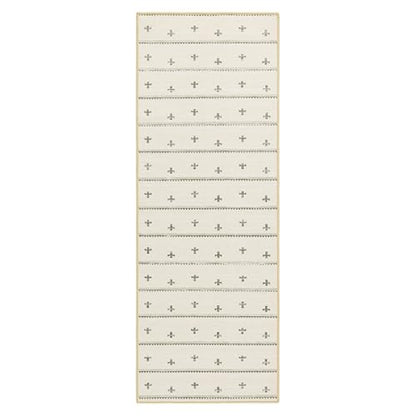 Haven Scandinavian Stripe Machine Washable Area Rug with Airflo Technology for Easy Clean, Ultra-Soft Non-Slip Rug with Built-in Pad, Pet, Family & Allergy Friendly Rug, Beige/Brown, 2'6"x7' - color: Beige/Brown Scandi Stripe, size: 2'6" x 6'11" (Rectangu