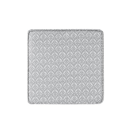 HomePop 18" Classic Square Storage Ottoman - Light Grey Print - color: Light Grey