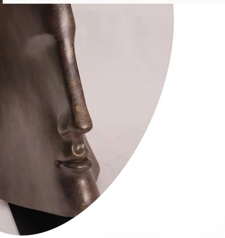 Nordic Retro Abstract Book Shape Face Sculpture, Resin, Modern Art Decor, Home Accent Figurine，2 Sizes to Choose from (Small Size) - size: small size