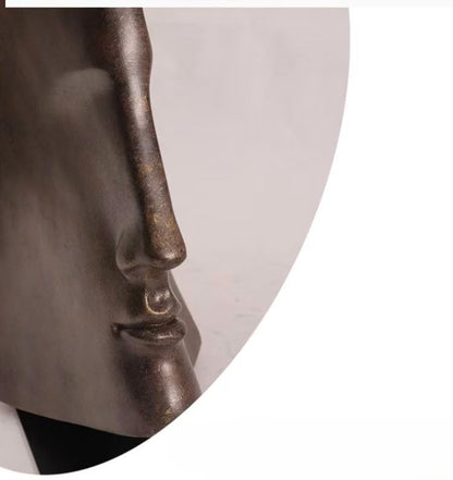 Nordic Retro Abstract Book Shape Face Sculpture, Resin, Modern Art Decor, Home Accent Figurine，2 Sizes to Choose from (Small Size) - size: small size