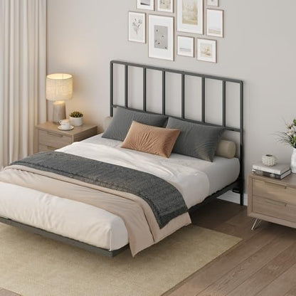 MAHANCRIS Headboard Full Size, Metal Headboards with Universal Adapters, Adjustable Height, Modern Head Board Full Size Only for Bedroom, Black - size: Full