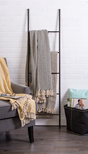 DII Chevron Throw Collection Handloomed Cotton, 50x60, Eggplant - color: Eggplant, size: 50x60"