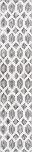 Rugs.com - Sabrina Soto Casa Rug – 12 Ft Runner Black Cotton Textured Rug – Modern Geometric Design for Hallways, Entryways, and Bedrooms - color: Black, size: 2'7" x 12' (Runner)