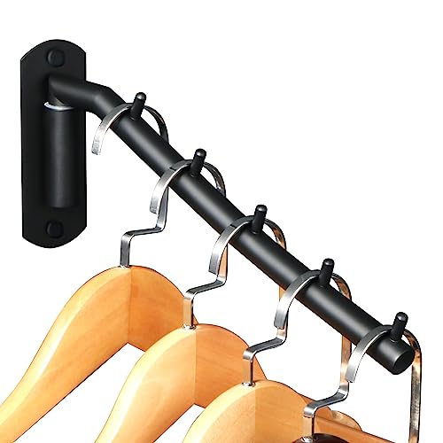 Alise Wall Mounted Drying Rack,Swivel Clothes Drying Hanger,Black,1P | Space Saving Clothes Hanger Rack,Heavty Duty Stainless Steel Clothes Wall Drying Rack for Laundry Closet Bedroom/Bathroom - color: Black, size: 1005 (1 Pack)