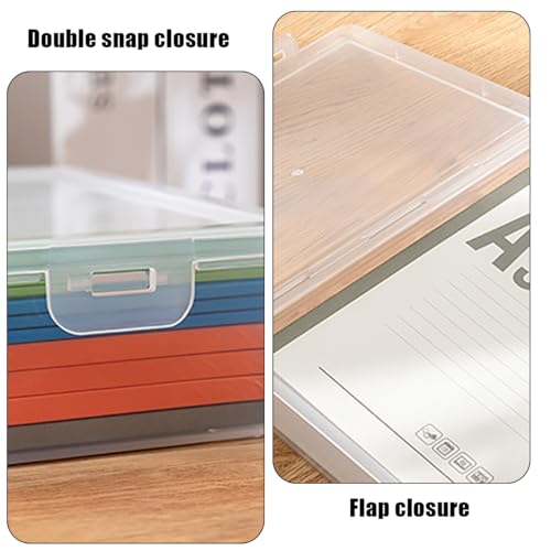 Clear Plastic Storage Box Rectangular Craft Organizer 4 Pcs | 9x6.7x2 Inch Container With Flap Lid, Art Supply Divider Case For Beads Pencils Notebooks Ornaments Accessories