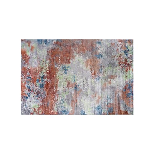 Non Slip Rugs 2x3 Modern Abstract Easy Silk Rubber Backing Soft Entryway Area Rug for Door Mat Easy to Clean Non Shedding Kitchen for Bedroom Indoor Carpet (Brick - Gray, 2x3) - color: Brick, size: 2' x 3' (Rectangular)