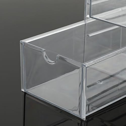 Hipiwe Plastic Drawer Organizer Clear Storage Box with 4 Pull Out Drawer | Drawers Box for Bathroom, Dresser, Cosmetic Hair Tie Container for Women - size: 4-Drawers, 6.8"Lx4.1"Wx9.8"H