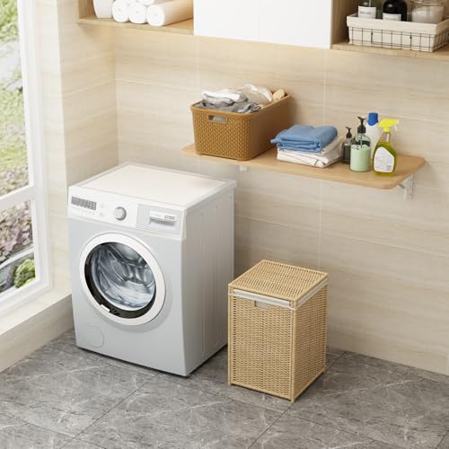 Wall Mounted Laundry Room Folding Table，Fold Down Desk for Small Spaces |Office|Study|Work Bench|Kitchen Dining Restaurant| Home Bar | Waterproof Easy to Install and Clean39.4×19.7" - color: Log Color, size: 39.4"×19.7"
