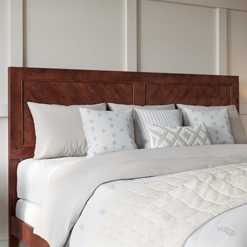 AFI, Canyon King Solid Wood Rustic Farmhouse Headboard, Walnut - color: Walnut, size: King (U.S. Standard)