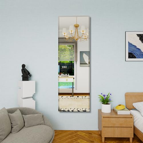 wall Mirror Full Length,64X21FullL ength Mirrorwallmounted, | Bedroom/wall/Bathroom/Makeup Area/Cloakroom (64 * 21 Inch) - size: 64"L x 21"W