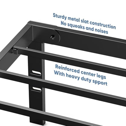 DUMOS Twin Bed Frames, 12 Inch Height Platform Bed Frame | Twin Size 12 Inch Bed Frame - Metal Platform Bed Frame Mattress Foundation With Steel Slat Support, No Box Spring Needed