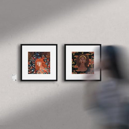 Giftgarden 12x12 Picture Frame Black Set of 16, Matted to 8x8 Photo with Mat, Lightweight Square Gallery Frames for Wall Hanging Display - color: Black*16, size: 12x12