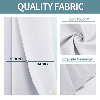 ChrisDowa Room Darkening Curtains for Bedroom and Living Room 40 Inch Long | 2 Panels Set, Thermal Insulated, Noise Reducing, Grommet, Blackout, Window Treatment Drapes, Greyish White, 29 x 40 Inch - color: Greyish White, size: 29"W x 40"L (Pack of 2)