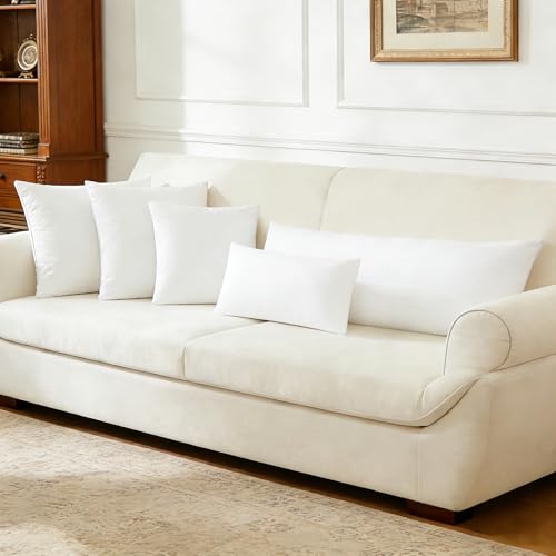 Leeden 14x22 Pillow Inserts Pack of 2, Fluffy Lumbar Throw Pillow Inserts, Soft Rectangle Decorative Throw Pillows for Sofa Bed White Pillows - size: 14x22 Inch