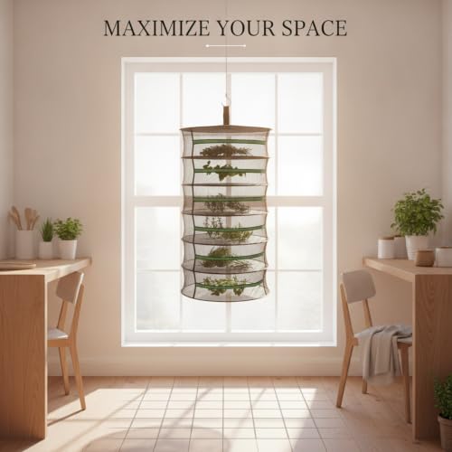 Collapsible Hanging Dryer with Zippered Mesh Layers, Space-Saving Foldable Air Drying Rack for Kitchen, Balcony, and Laundry (Black) - size: 12.99 x 12.99 x 53.15 in