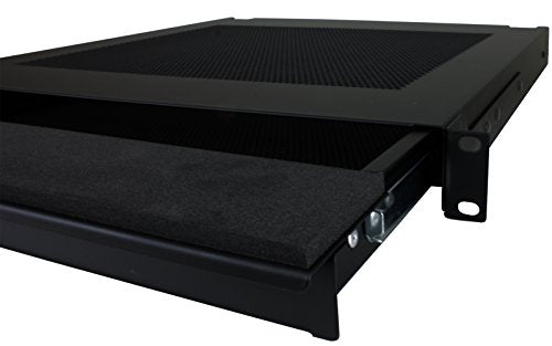 Penn Elcom EX-6301B 19 Inch Rack Mountable Vented Laptop/Tablet Drawer with Foam Wrist-Pad Support, Key Lock and Rear Cable Access - size: 19-Inch