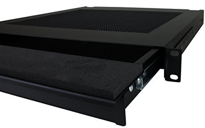 Penn Elcom EX-6301B 19 Inch Rack Mountable Vented Laptop/Tablet Drawer with Foam Wrist-Pad Support, Key Lock and Rear Cable Access - size: 19-Inch