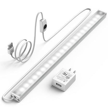 ASOKO Under Cabinet LED Lighting Dimmable 6000K Plug in Kitchen Lights | ASOKO Under Cabinet LED Light Strip, Dimmable 6000K Plug in Counter Lighting for Kitchen Desk Shelf Display Case - color: Cool White, size: 12Inch-Standard
