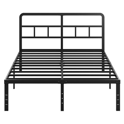 DiaOutro 16 Inch Metal Queen Bed Frame with Headboard, Black | Heavy Duty Bed For Kids Adults, Steel Slat Supports No Box Spring Needed, Easy Assembly, Noise Free - size: Queen, style: 16 Inch