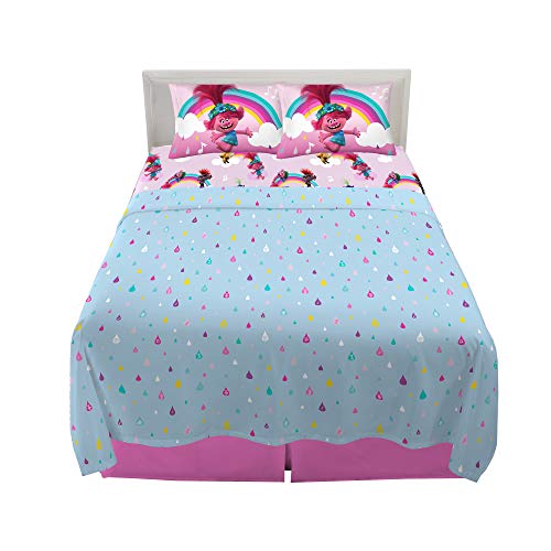 Franco Kids Bedding Super Soft Sheet Set, Full, Trolls World Tour - color: Trolls World Tour, size: Full