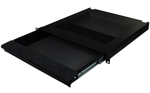 Penn Elcom EX-6301B 19 Inch Rack Mountable Vented Laptop/Tablet Drawer with Foam Wrist-Pad Support, Key Lock and Rear Cable Access - size: 19-Inch