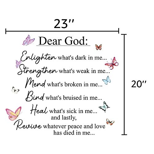 Inspirational Sayings Wall Stickers，Bible Christian Scripture Wall Decals | Prayer Room Affirmation Motivational Spiritual Quotes Decals for Bedroom, Living Room, Peel and Stick (23''×20'') - color: Purple
