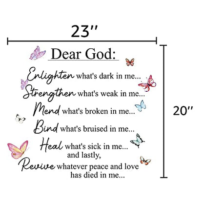 Inspirational Sayings Wall Stickers，Bible Christian Scripture Wall Decals | Prayer Room Affirmation Motivational Spiritual Quotes Decals for Bedroom, Living Room, Peel and Stick (23''×20'') - color: Purple