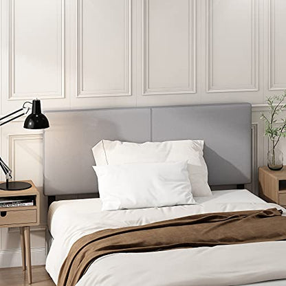 Furinno Roanne Upholstered Headboard, Full, Glacier - color: Glacier, style: Full-Plain