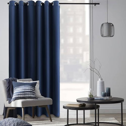 Diraysid Blackout Curtains for Bedroom Grommet Thermal Insulated Room Darkening Curtains (42 x 84 Inch, 2 Panels, Navy Blue) - color: Navy Blue, size: 42"W x 84"L (Pack of 2)