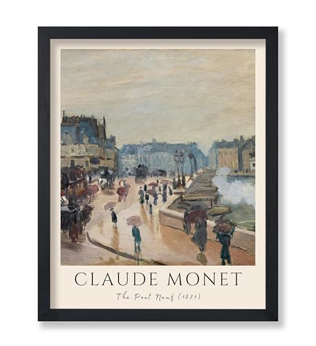 Poster Master Vintage Claude Monet Poster - Retro Pont Neuf Painting Print - Impressionism Art - Gift for Him, Her - Perfect Decor for Home, Office, Living Room - 11x14 UNFRAMED Wall Art - color: Style-05, size: 11"L x 14"W