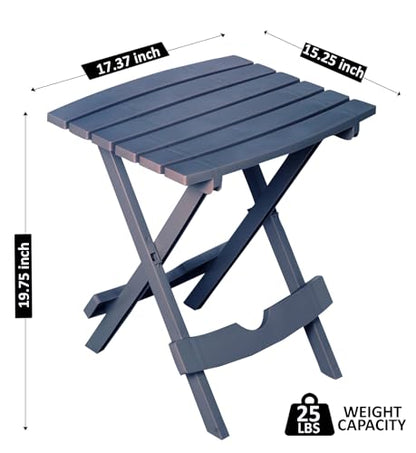 Adams Quik-Fold® Side Table - Bluestone - color: Bluestone