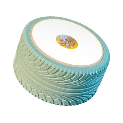 Pongnas Foldable Bedside Lamp with USB Charging Port Warm White Light Unique Wheel Design Portable Desk Lamp for Bedroom Study Living Room and Travel Blue - color: Blue