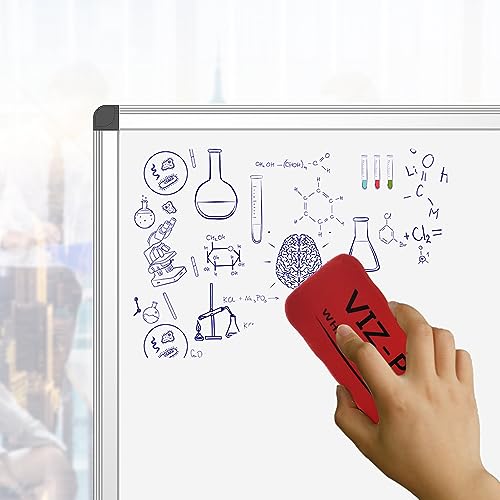 VIZ-PRO Magnetic Dry Erase Board, 24 X 18 Inches, Silver Aluminium Frame - size: 24 X 18 Inches