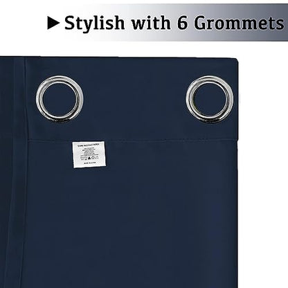 Turquoize Navy Blackout Window Drapes Room Darkening Themal Insulated Grommet/Eyelet Top Nursery/Living Room Curtains for Bedroom/Living Room Each Panel 42 in x 54 in (W x L) (Set of 2 Panels) - color: Navy, size: 42"W x 54"L (Pack of 2)