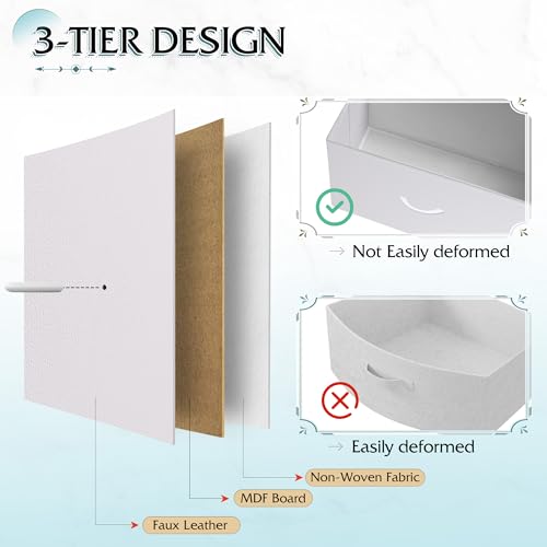 WLIVE 12 Drawer Tall White Fabric Dresser Bedroom Storage Chest | White tall 12-drawer fabric dresser with wood top, perfect baby dresser for nursery kids room toddler closet storage - color: White