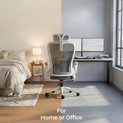 Tervo Model U | Folding Office Chair for Small Spaces | Ergonomic Design with High Rebound Mesh | Computer Desk Chair for Gaming | For Adults & Kids | Foldable & Compact with Flip Up Arms