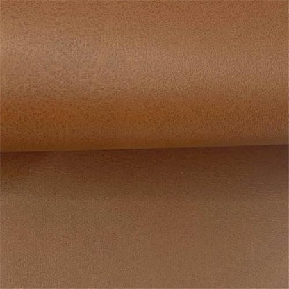 Studio Living Warren 18" Cube Ottoman, Urban Transitional, Fully Assembled, Vegan Leather Fabric, Carmel - color: Caramel