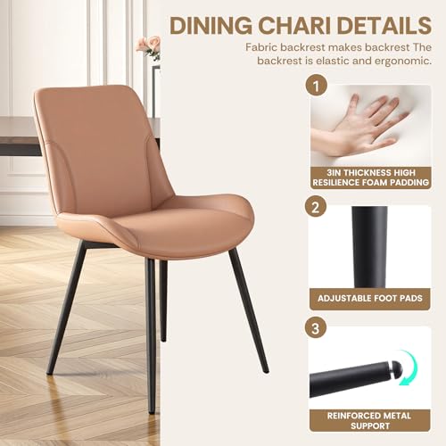 3-Piece Round Dining Table Set for 2, 47-Inch Modern Faux Marble Dining Table with Half-Open Storage Shelf, Upholstered Dining Chairs with Thick Cushions (Black Faux Marble Table + 2 Beige Chairs) - color: Black Faux Marble Table + 2 Beige Chairs-196, siz