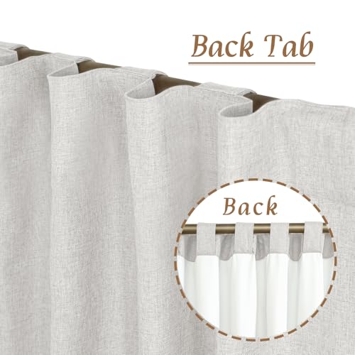45 Inch Natural 100% Blackout Linen Curtains with White Liner | Light Grey, Linen Textured, Thermal Bedroom Curtains, Neutral Farmhouse Drapes, Rod Pocket Back Tab, 2 Panels, 38 x 45 Inch - color: Light Grey, size: 38"W x 45"L (Pack of 2)