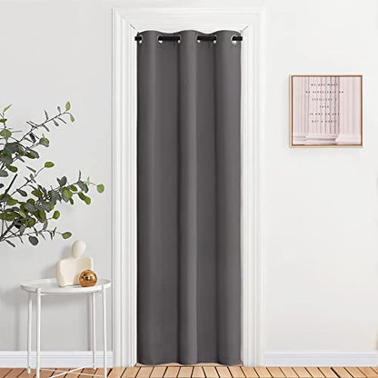 NICETOWN Blackout Window Curtains 84 inch Long - Grommet Top Room Darkening Thermal Insulated Solid Vertical Drapes for Bedroom/Kid Room (2 Panels, 37 x 84 Inch, Grey) - color: Grey, size: 37"W x 84"L (Pack of 2)