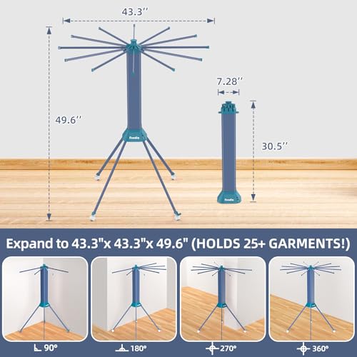 Clothes Drying Rack Foldable & Collapsible Drying Racks with 4-Leg Octopus Design, Large Capacity Space Saving Indoor Drying Rack for Bedroom,Balcony,Laundry for Indoor/Outdoor Use(Grey & Green) - color: Grey & Green