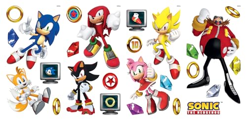 RoomMates Sonic The Hedgehog Characters Wall Decals, RMK5584SCS