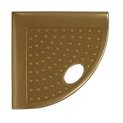 5" Corner Shower Footrest, Retrofit Shaving Shelf for Inside Shower, Bathroom Storage Corner Caddy Organizer, Metro Flatback, Gold Finish - color: Gold