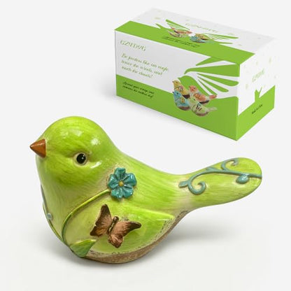 Home Shelf Decor, Green Bird Statue - color: Green