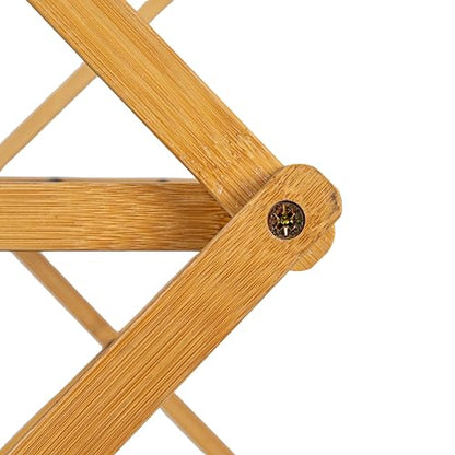 Household Essentials Bamboo Folding Clothes Drying Rack | Large Capacity, 14 Coated Metal Dowels, 28 Feet of Drying Space | Eco-Friendly, Collapsible Indoor Rack for Apartments, Homes & Dorms - color: Natural/Black
