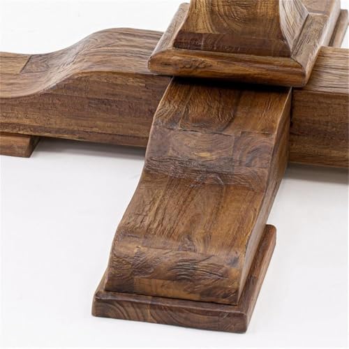 FE3-0N-TP Ferris Modern Kitchen Table - a Round Dining Table Top with Pedestal Base, 48x48 Inch, Sandblasting Antique Walnut - color: Fe3-0n-tp, size: 48x48 Inch
