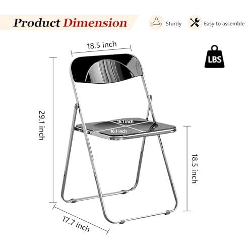 JPBSTO 12 Pack Commercial Black Folding Chairs - Heavy Duty Bulk Stackable for Event Rental, Stadium, Large Capacity Venue (300lb Capacity) - color: Black, size: 12-Pack
