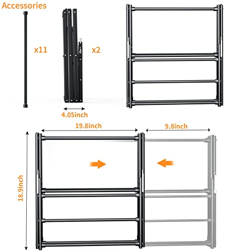 Clothes Drying Rack Foldable Drying Rack Clothing Black-1pack | for Laundry - 40" x 28.8" x 14.2", Space Saving Household Indoor - color: Black